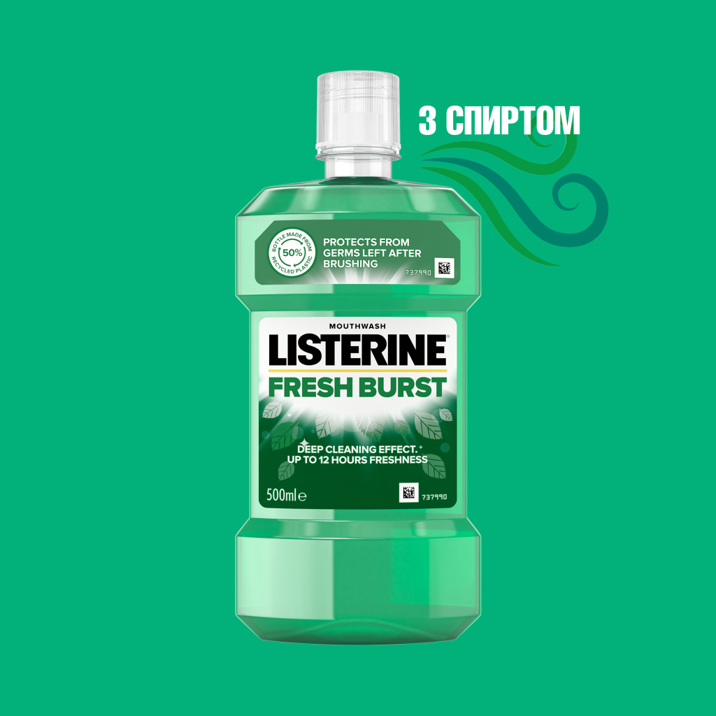 Ополіскувач для порожнини рота Listerine Сплеск свіжості 500 мл (5010123703547) - изображение 5