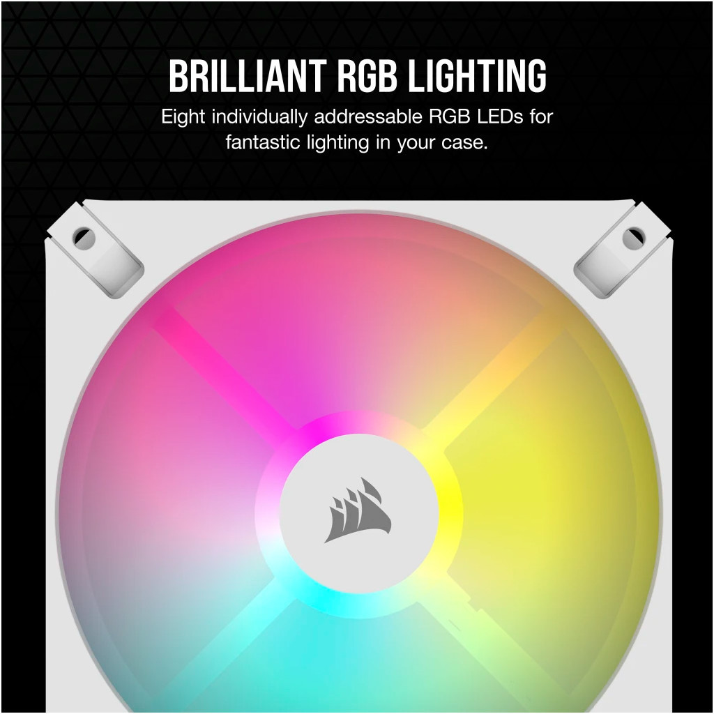 Кулер до корпусу Corsair iCUE AR120 Digital RGB 120mm PWM Fan - White (CO-9050168-WW) - зображення 7