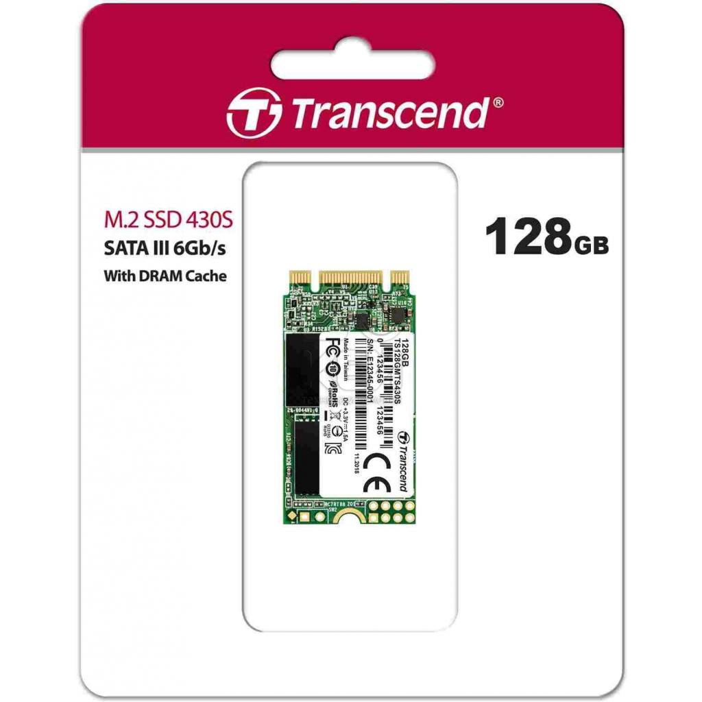 Накопичувач SSD M.2 2242 128GB Transcend (TS128GMTS430S) - зображення 4