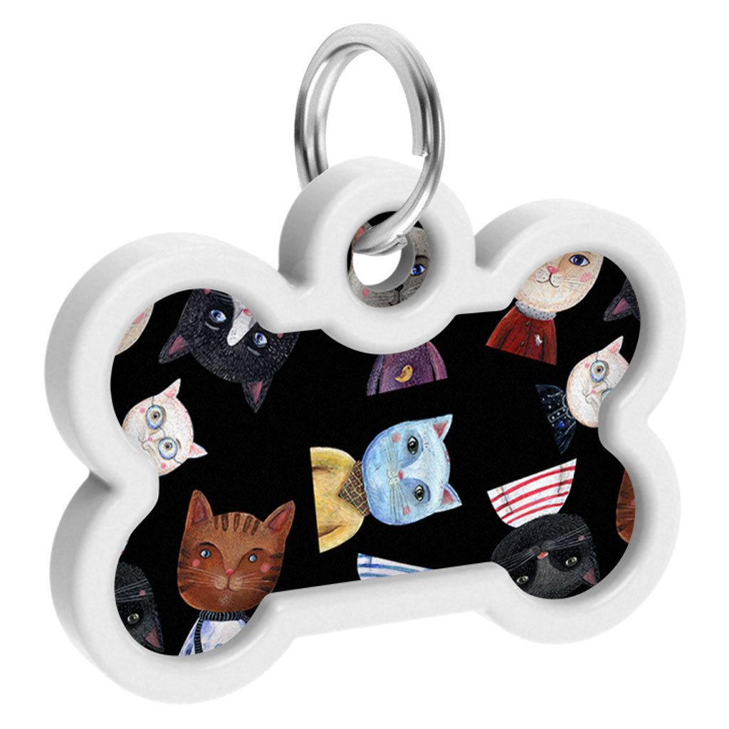 Адресник для тварин WAUDOG Smart ID з QR паспортом "Коти", кістка 40х28 мм (0640-0216) - изображение 4