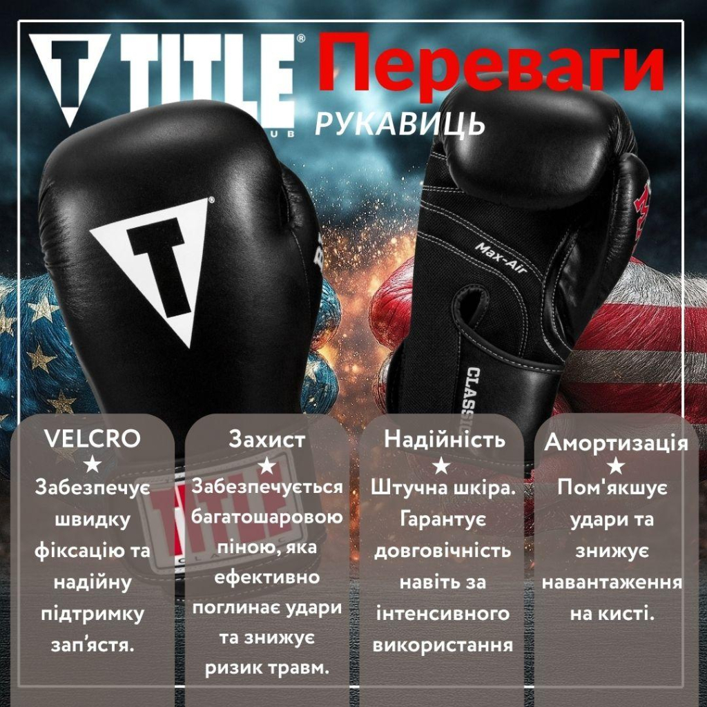 Боксерські рукавички Title Classic Black Max Black 12 oz (CBMBG2 12 BK) - зображення 3