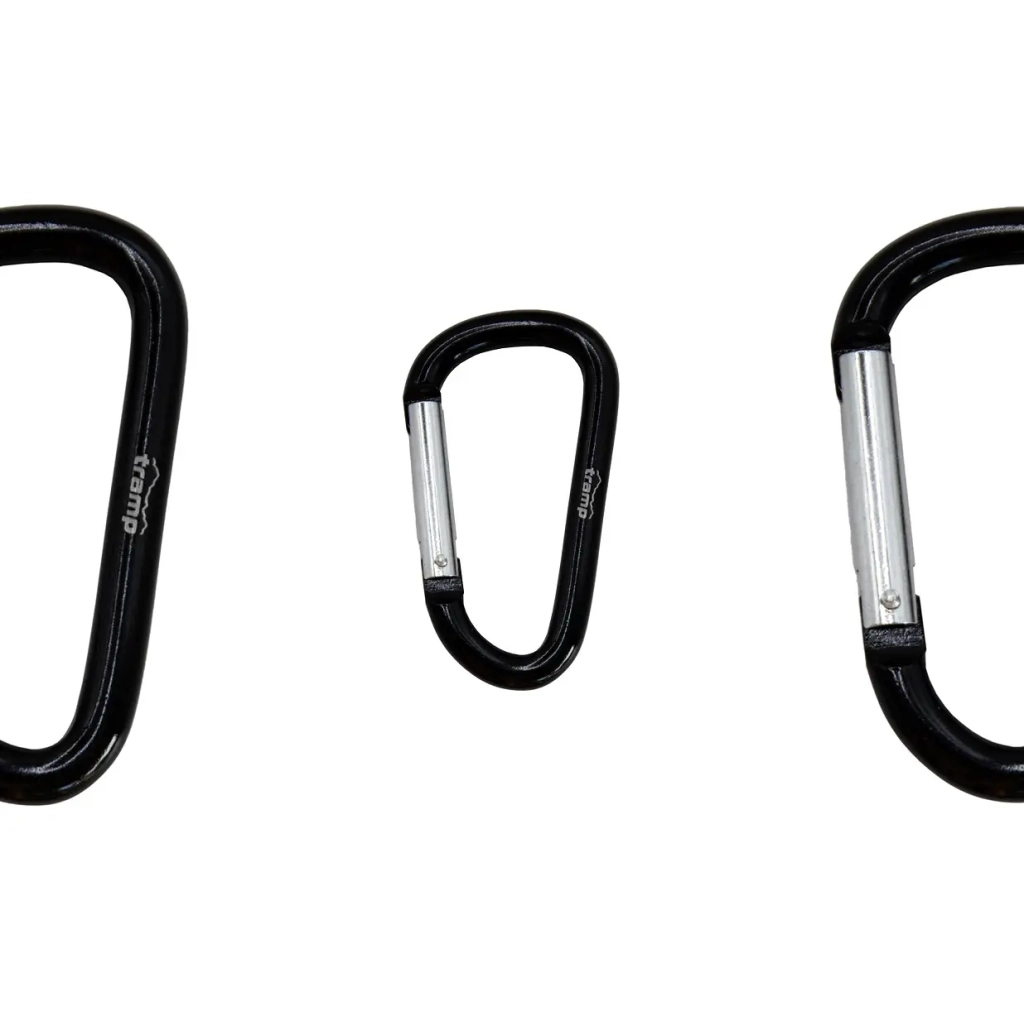 Карабін туристичний Tramp Набір 10 шт без муфти 7 cм Black (UTRA-301-black) - зображення 2