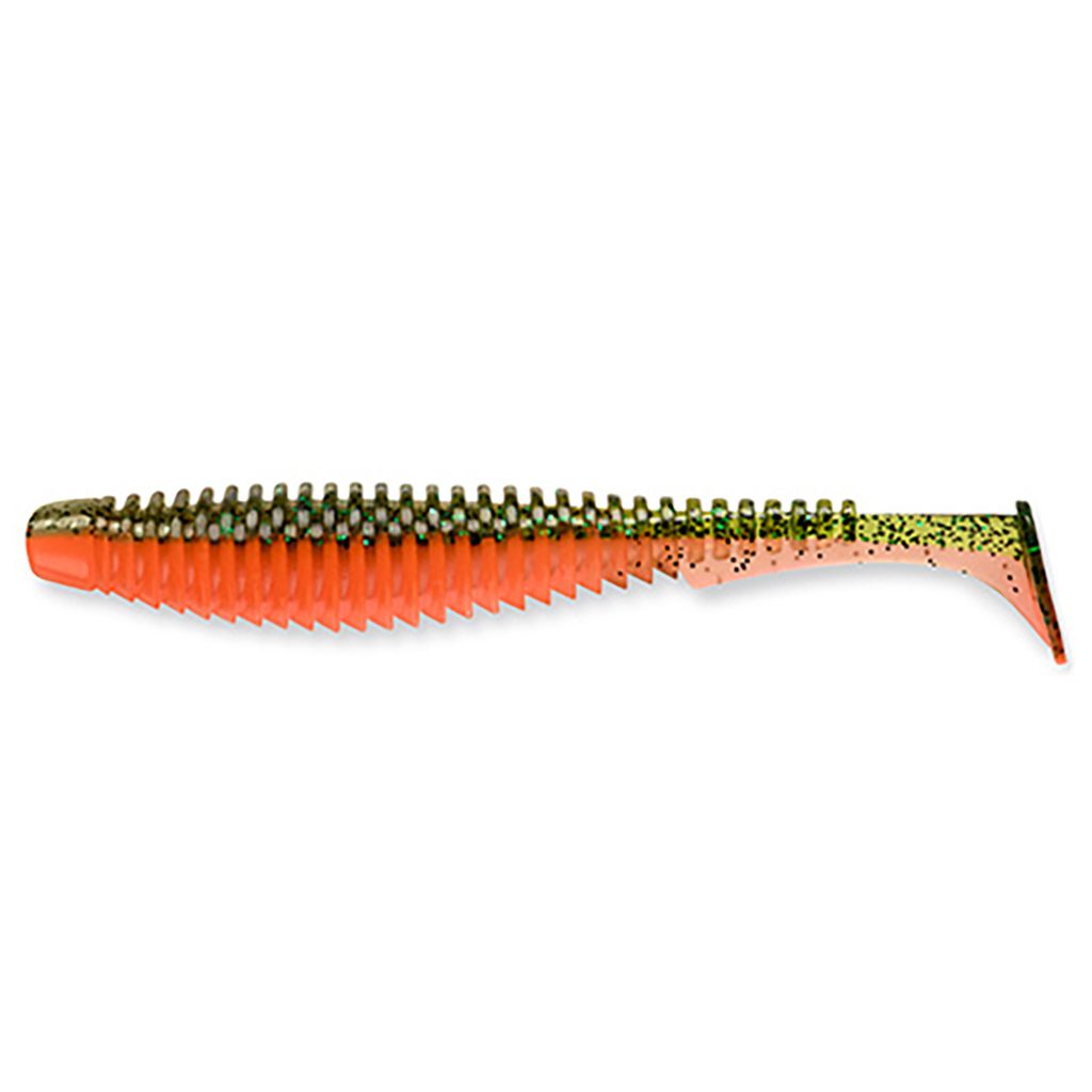 Силікон рибальський FishUP U-Shad 3" 205 - Watermelon/Orange (9шт/уп) (1864.15.16) - зображення 1