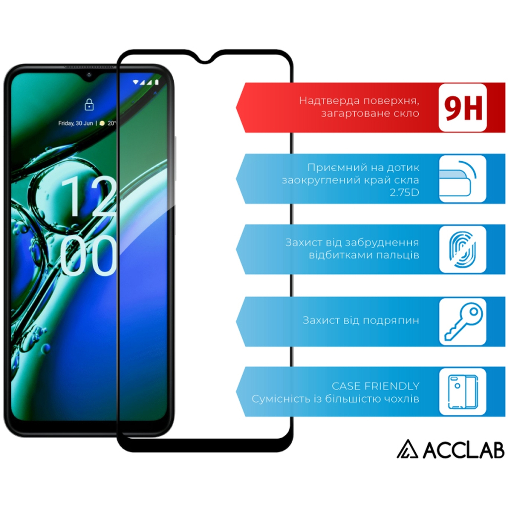 Скло захисне ACCLAB Full Glue Nokia G42 5G Black (1283126582097) - зображення 3