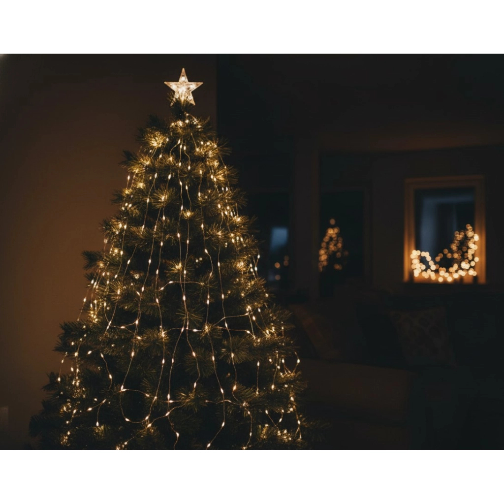 Гірлянда Chomik Оберемок струн 200 LED 10х2 м, теплий білий, IP44, від мережі (5900779901780) - зображення 1