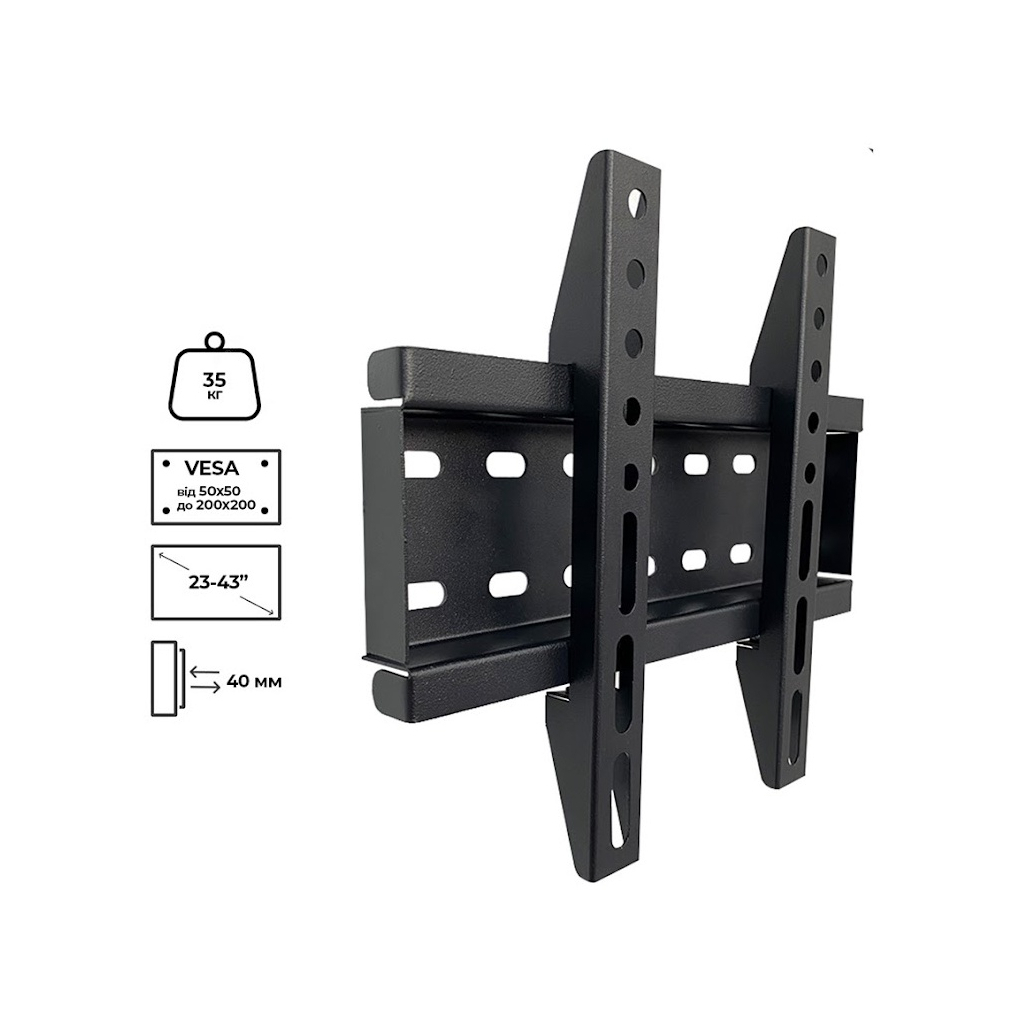Кронштейн Charmount TV02F Black - зображення 7