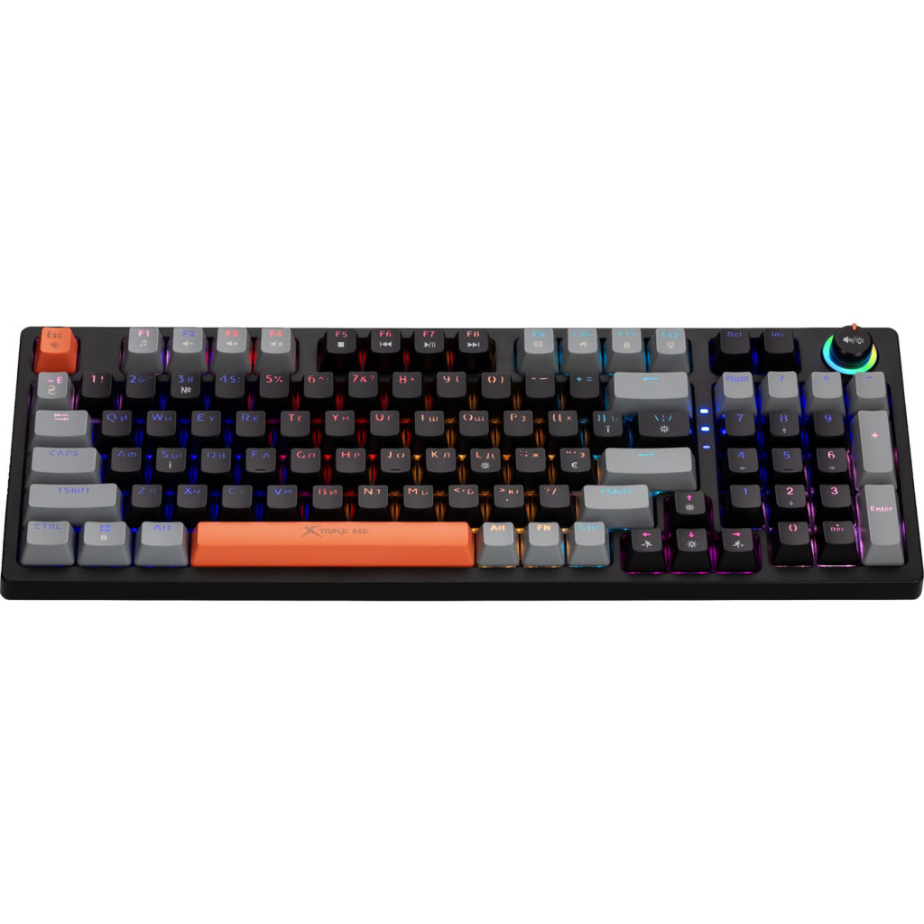 Клавіатура Xtrike ME GK-987 RGB Mechanical USB UA Black/Grey (GK-987GGRUA) - зображення 3