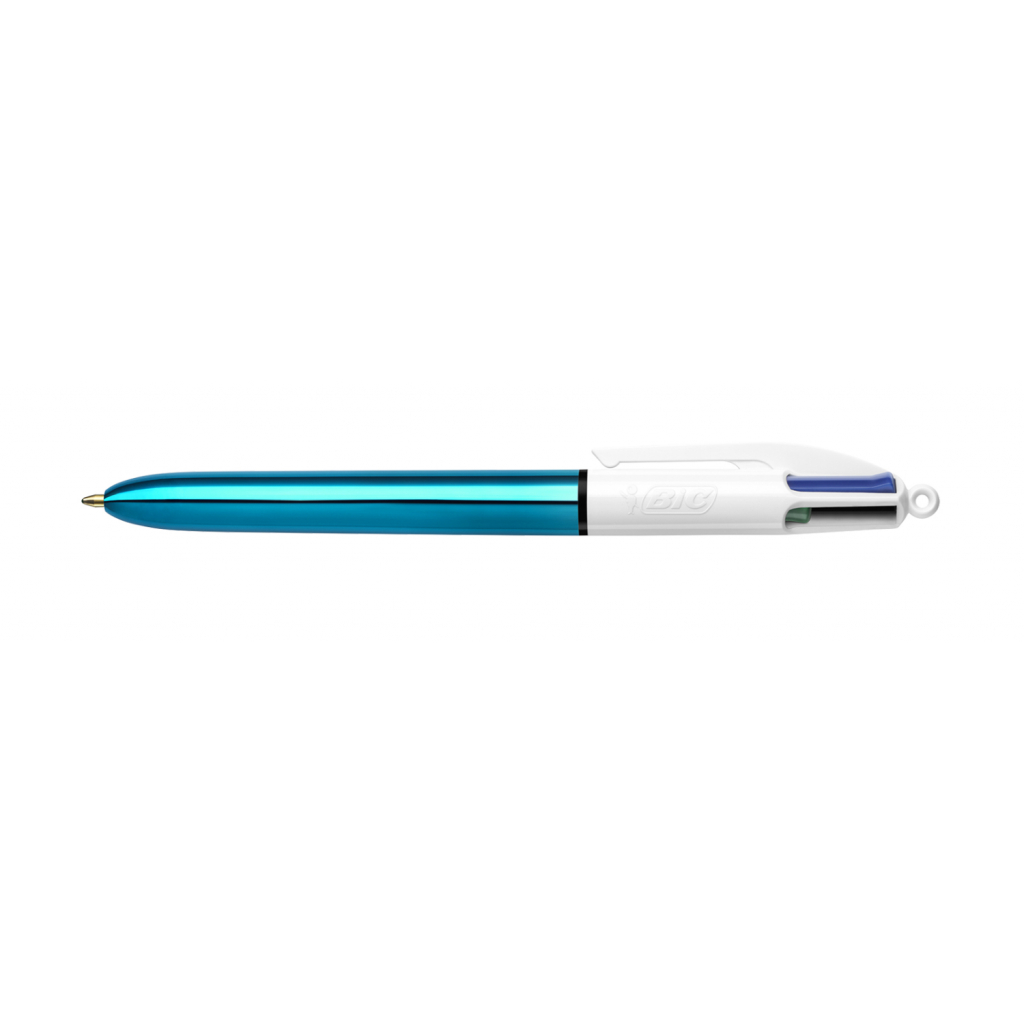 Ручка масляна Bic 4 в 1 Colours Shine Blue, голубая (bc982874) - зображення 1