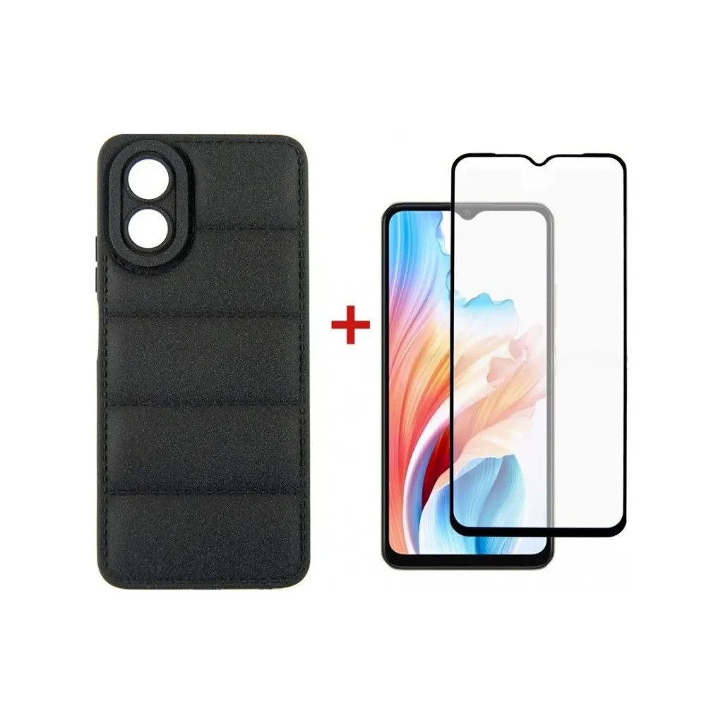 Чохол до мобільного телефона Dengos OPPO A18/A38 Case + Glass (Black) (DG-KM-70) - зображення 1