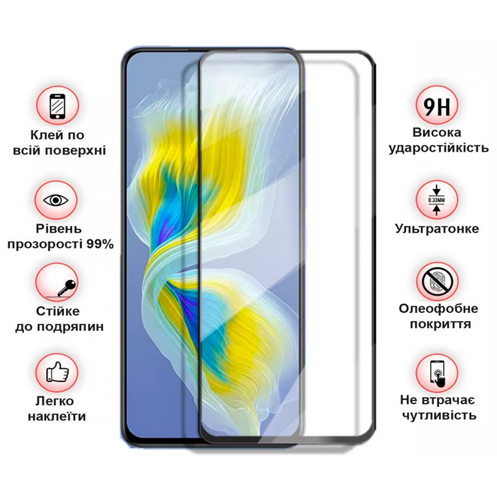 Скло захисне BeCover Infinix Smart 9 (X6532) Black (712347) - зображення 2