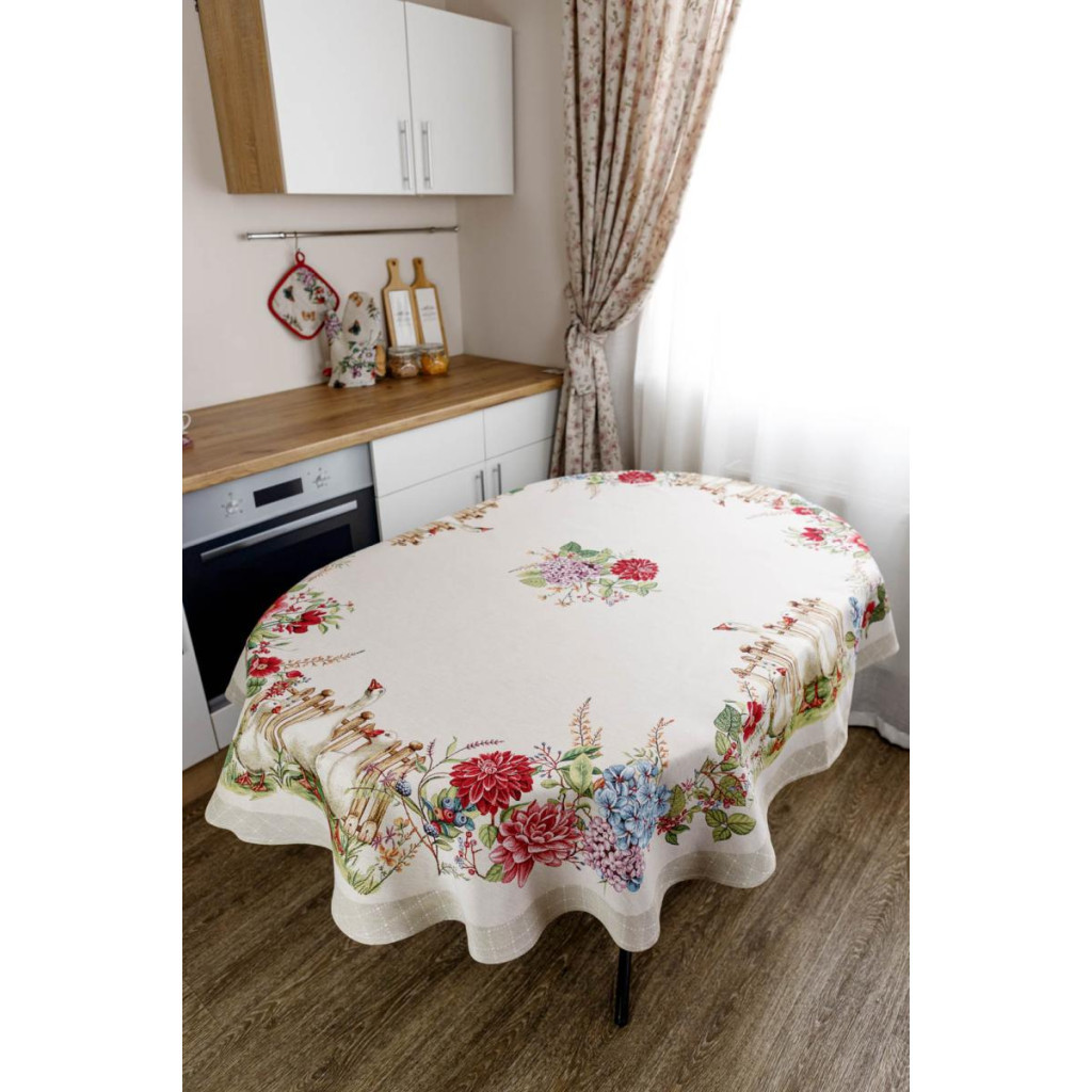 Скатертина Прованс oval гобеленова Гуси 135х240 см (034179) - зображення 2