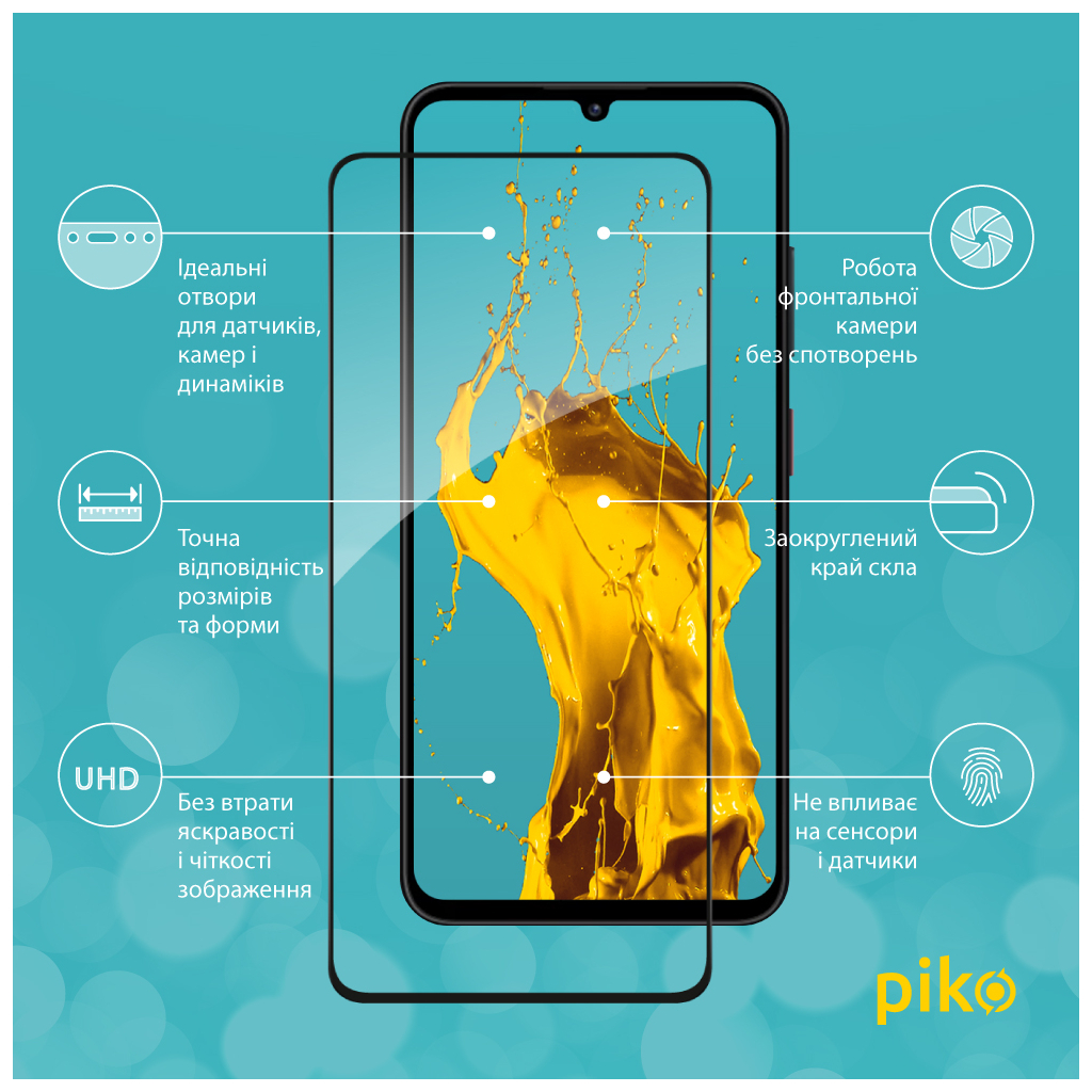 Скло захисне Piko Full Glue Xiaomi 14T Black (1283126603389) - зображення 2