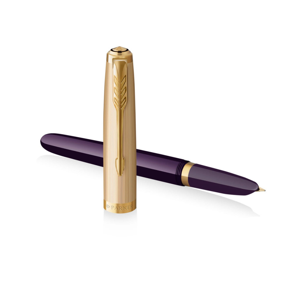 Ручка пір'яна Parker PARKER 51 Premium Plum GT FP18 F (57 111) - изображение 3