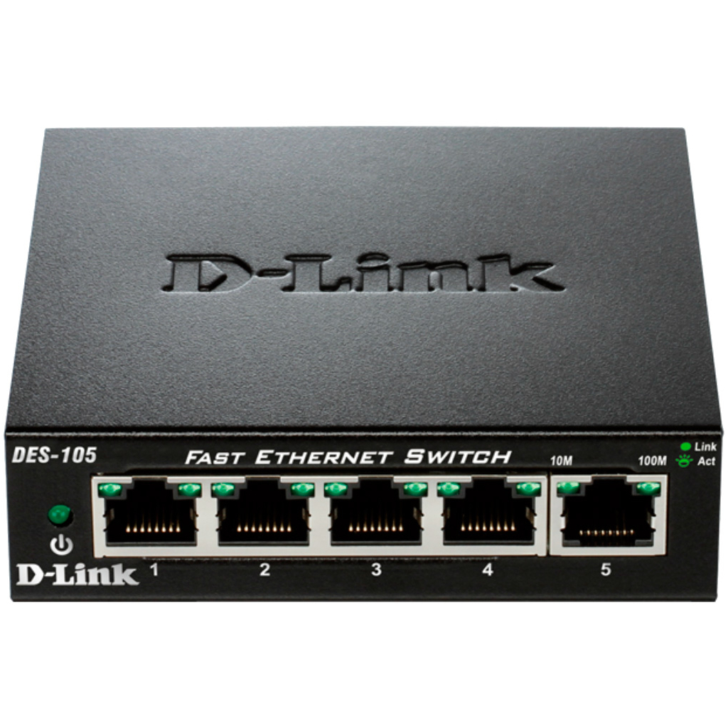 Комутатор мережевий D-Link DES-105 - зображення 2