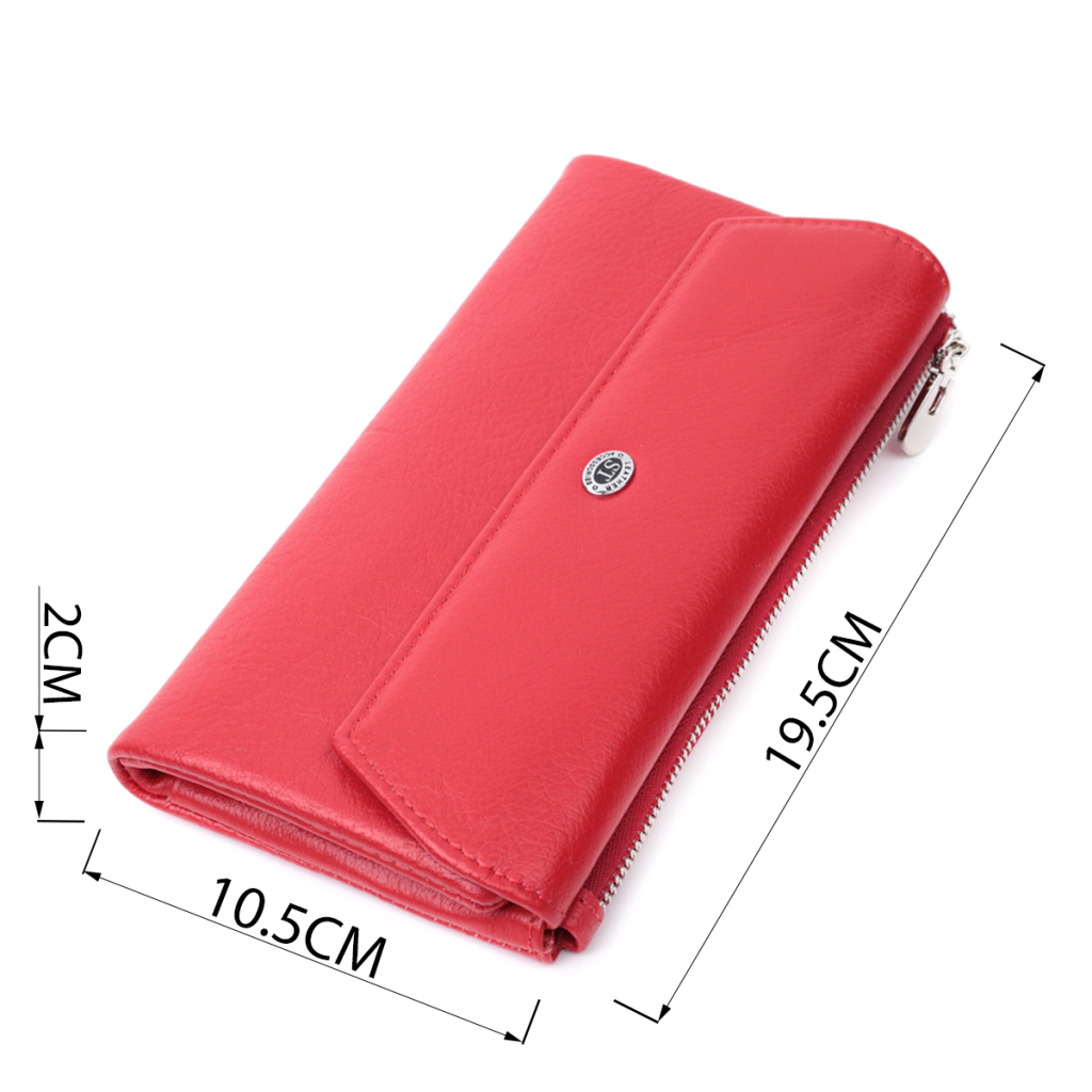 Гаманець ST Leather З натуральної шкіри Червоний (22699) - зображення 3