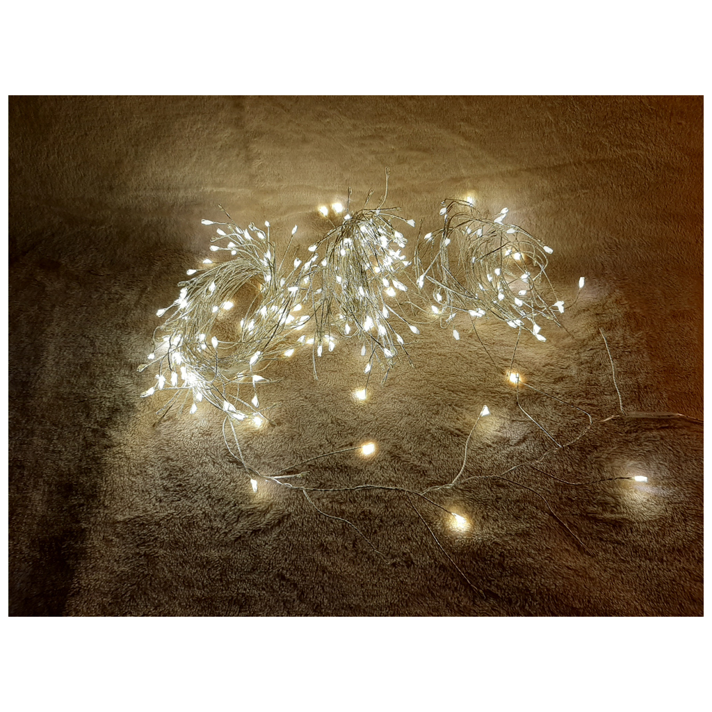 Гірлянда Luca Lighting кластер, срібна струна, 20 м, теплий білий (8718861852684) - зображення 2