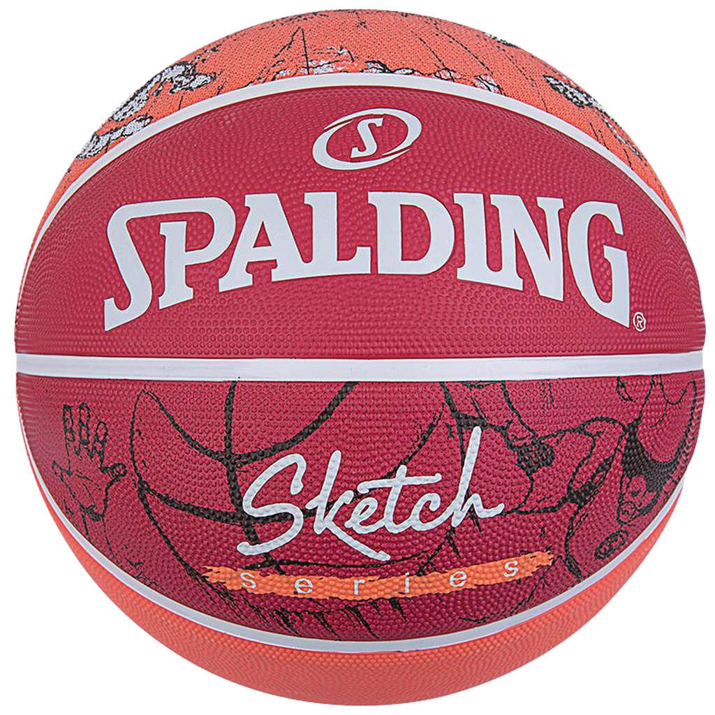 М'яч баскетбольний Spalding Sketch Drible червоний, білий Уні 7 84381Z (689344406145) - зображення 1
