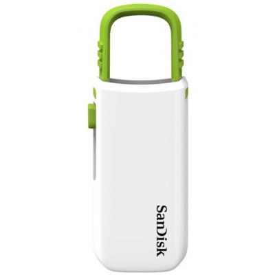 USB флеш накопичувач SanDisk 32GB Cruzer U White/Green USB 2.0 (SDCZ59-032G-B35WG) - зображення 1
