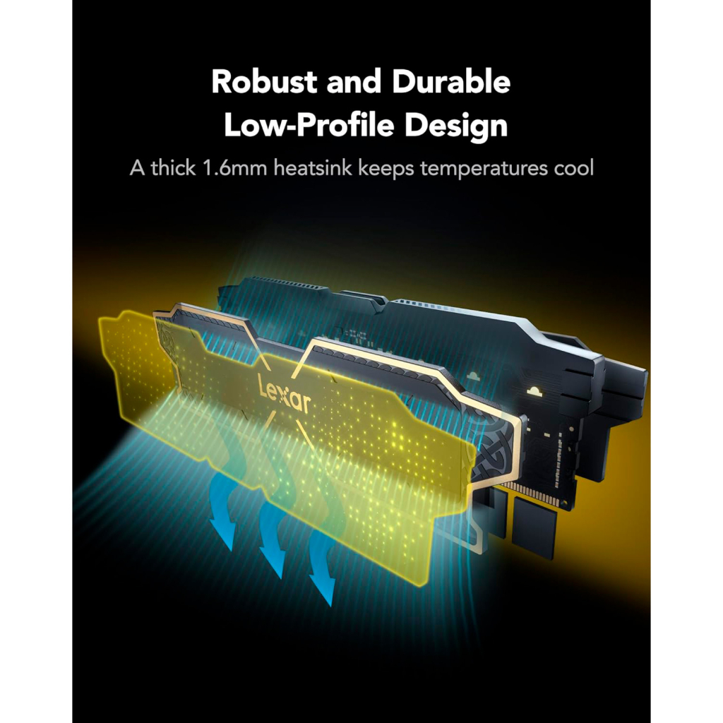 Модуль пам'яті для комп'ютера DDR5 32GB (2x16GB) 6000 MHz Thor Black Lexar (LD5U16G60C38LG-RGD) - зображення 9