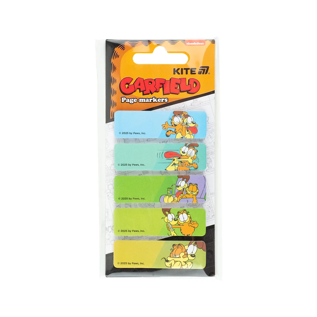 Стікер-закладка Kite паперова з малюнком Garfield, 100 шт, 5х15х50 мм, прямокутна (GF25-480) - зображення 2
