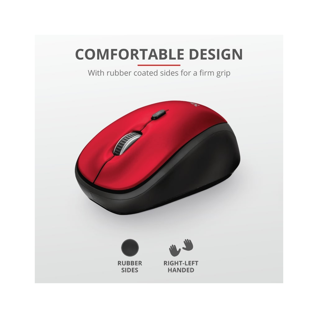 Чохол до ноутбука Trust 15.6" Yvo Mouse & Sleeve Red + mouse (23455) - зображення 8