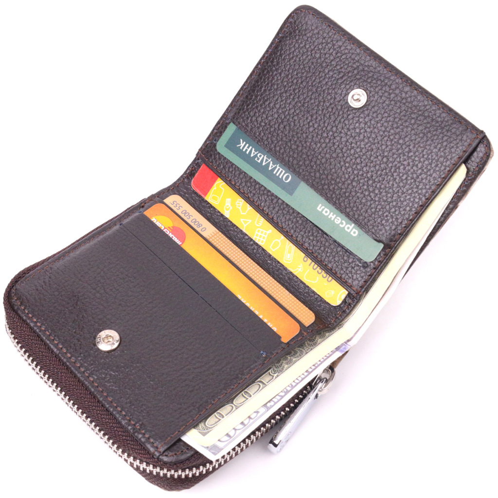 Гаманець Karya З натуральної шкіри Бежевий (21413) - зображення 6