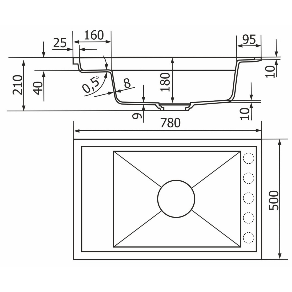 Мийка кухонна GRANADO Optimal Estella black (+ змішувач Badalona LUX inox + дозатор Redondo inox + коши (ksg0201) - зображення 11