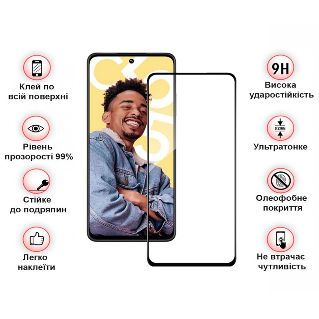 Скло захисне BeCover Realme C55 Black (709765) - зображення 4