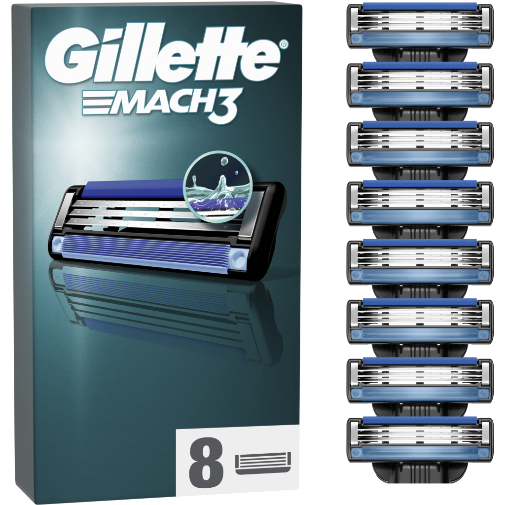 Змінні касети Gillette Mach3 8 шт. (3014260239640/8700216066556) - изображение 1