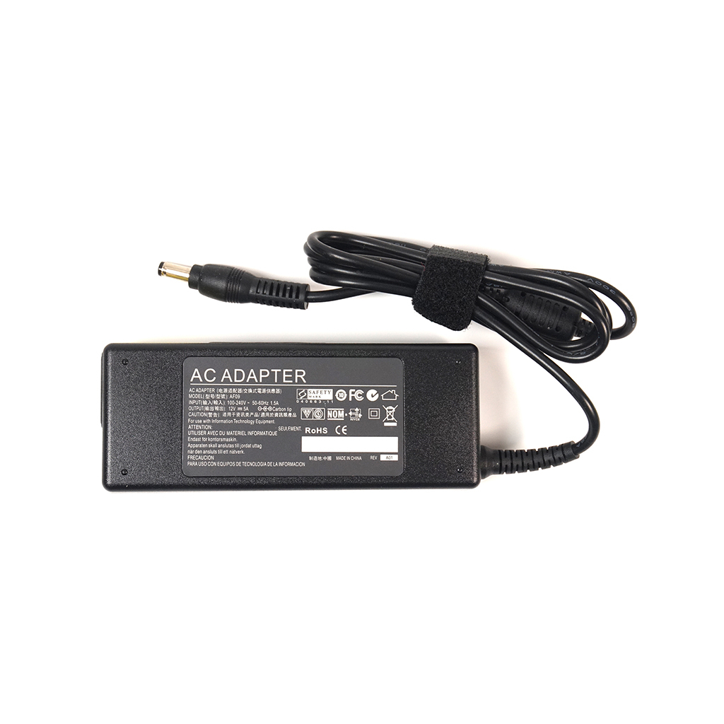 Блок живлення до ноутбуку PowerPlant 60W, 12V, 5A, (роз'єм 5.5/2.1) відеоспостереження (KD00MS0042) - зображення 1