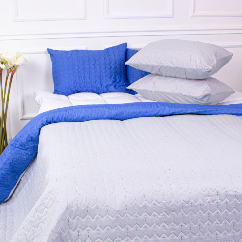 Покривало MirSon набір Dream Line №7112 Blue perfection 150х210 + наволочка 50х70 (2200005623954) - зображення 7