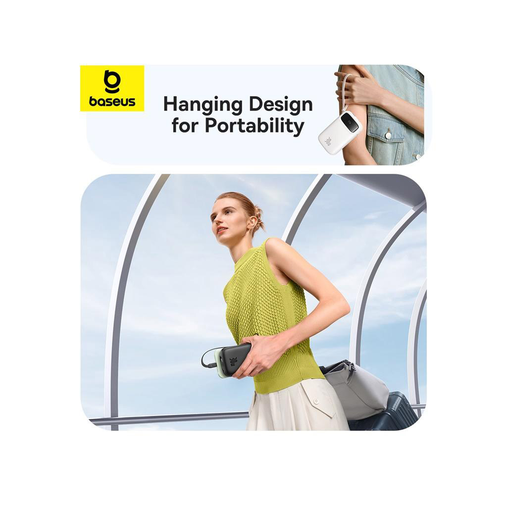 Батарея універсальна Baseus QPow2 20000mAh 30W, with 2*Type-C Cable, Black (P10055009113-00) - зображення 10