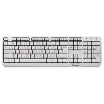 Клавіатура REAL-EL 500 Standard, USB, white - зображення 1