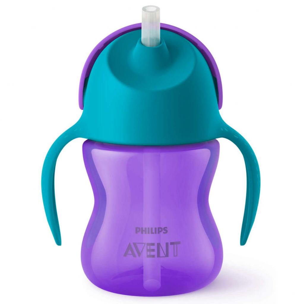 Поїльник-непроливайка Philips AVENT з трубочкою 210 мл 9 міс+, бузковий (SCF796/02) - зображення 2