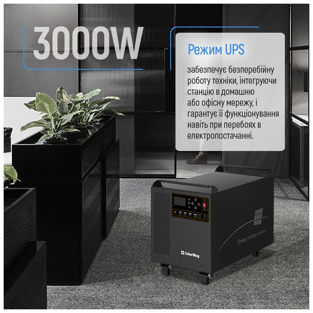 Зарядна станція ColorWay 3000W, 3200Wh (CW-PR-3K3W-01) - изображение 8