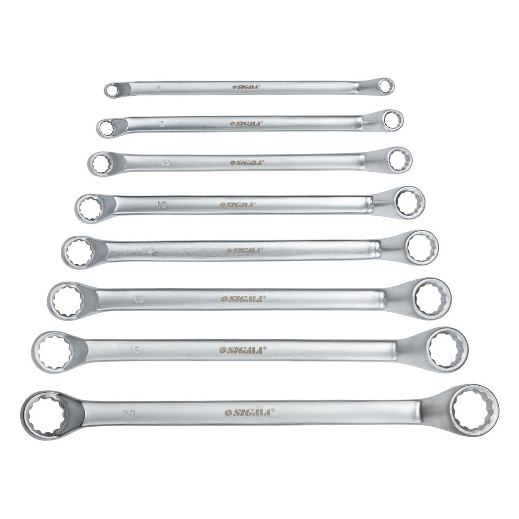 Ключ Sigma набір накидних 8шт 6-22мм CrV satine (6010051) - зображення 1