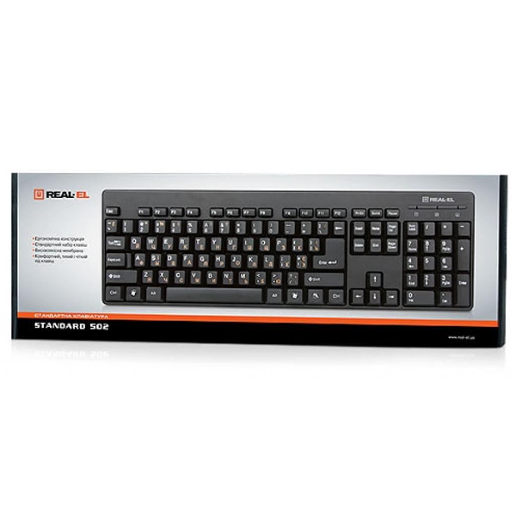 Клавіатура REAL-EL 502 Standard, USB, black - зображення 5