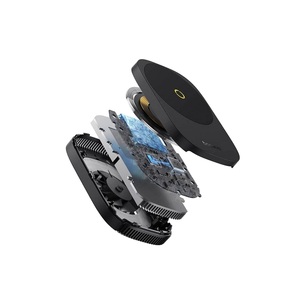 Зарядний пристрій Baseus MagPro II Series Ultra-Thin Magnetic, Cooler, Wireless Charger Cosmic Black (B10572900121-00) - зображення 6