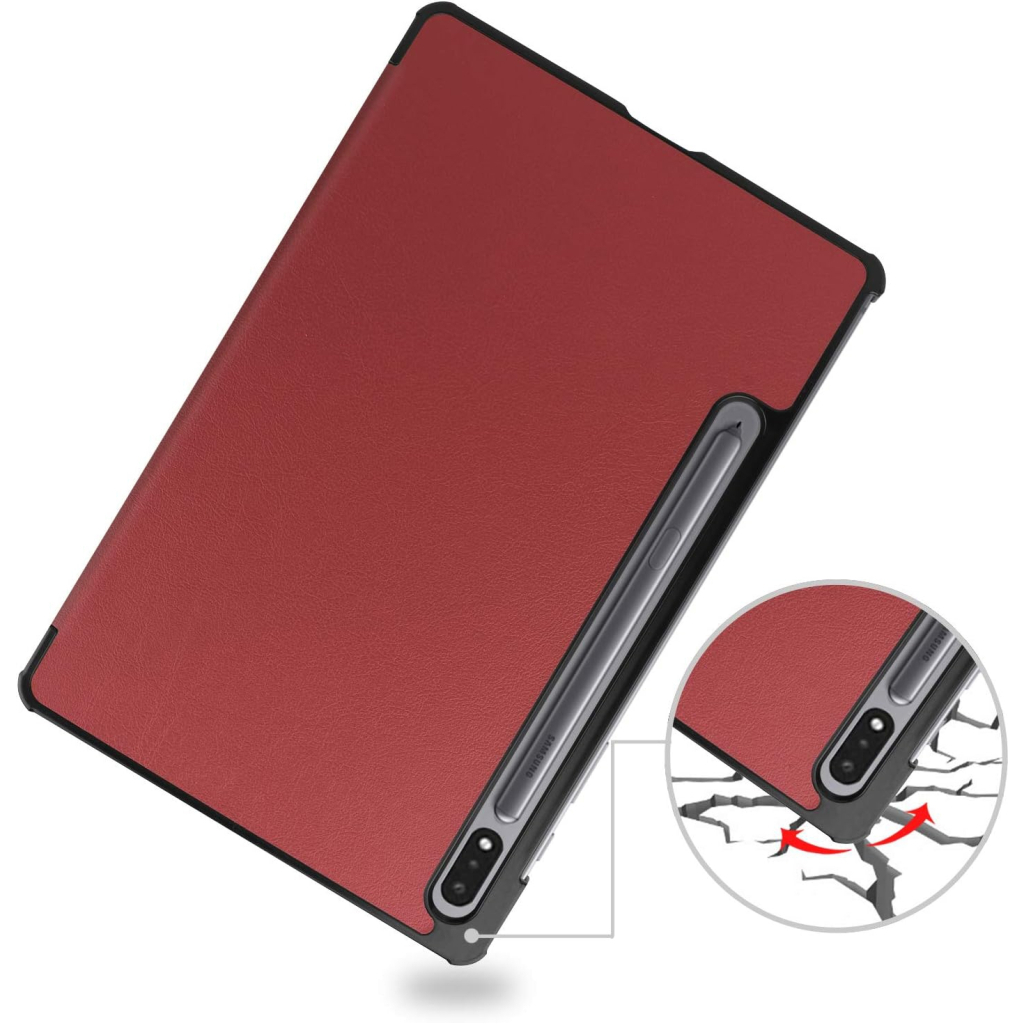 Чохол до планшета BeCover Smart Case Samsung Tab S9 (SM-X710/SM-X716)/S9 FE (SM-X510/SM-X516B) 11.0" Red Wine (709893) - зображення 5