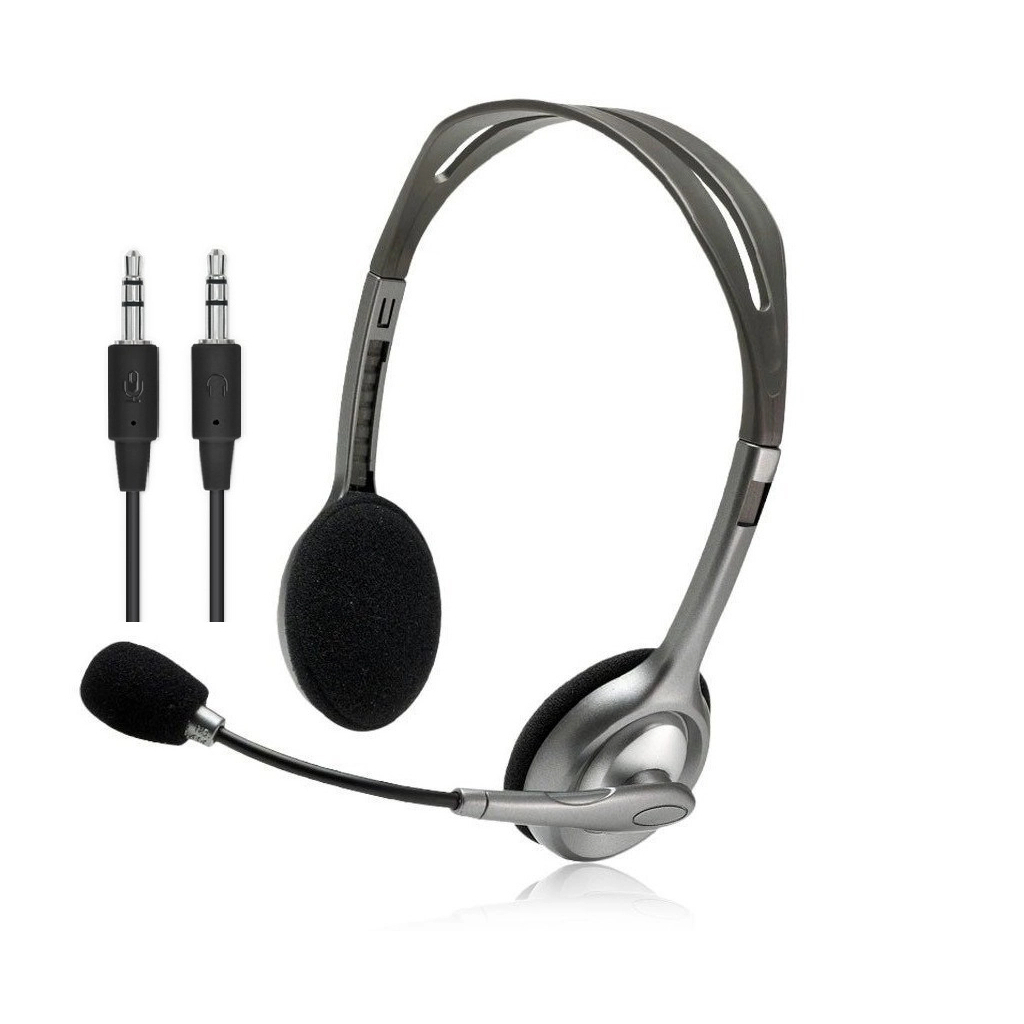 Навушники Logitech H110 Stereo Headset with 2*3pin jacks (981-000271) - зображення 1