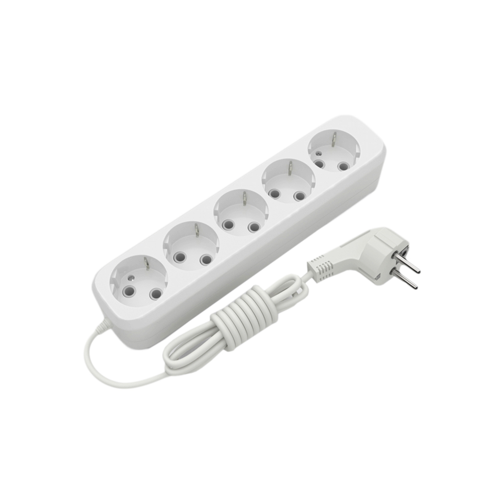 Мережевий подовжувач Electrum C-ES-1792 2.0m 5 роз, white (C-ES-1792) - зображення 1