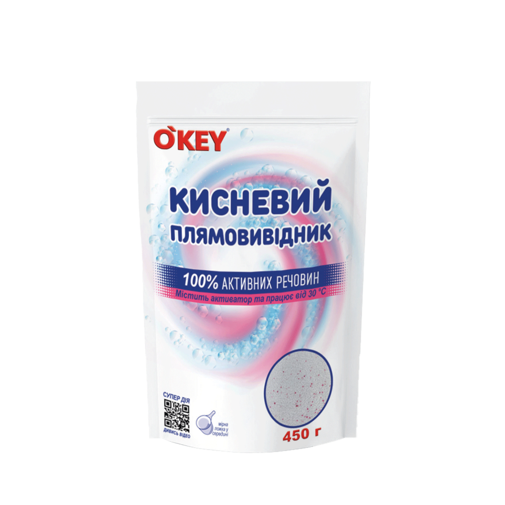 Засіб для видалення плям O'KEY Кисневий 100% 450 г (4820049384321) - изображение 1