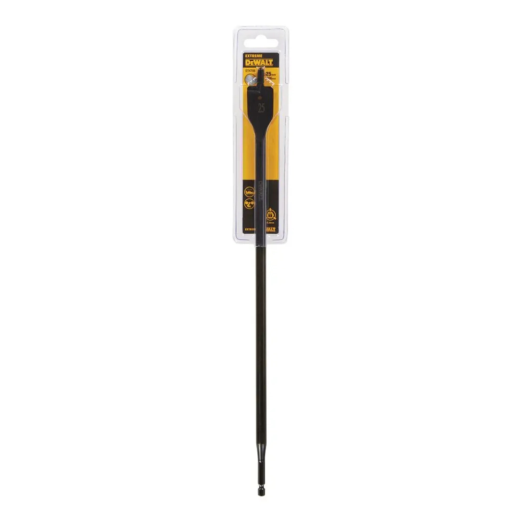 Свердло DeWALT по дереву перове EXTREME IMPACT 1/4 дюйми, D=25 мм, L=406 мм, 1 шт. (DT4788) - зображення 1