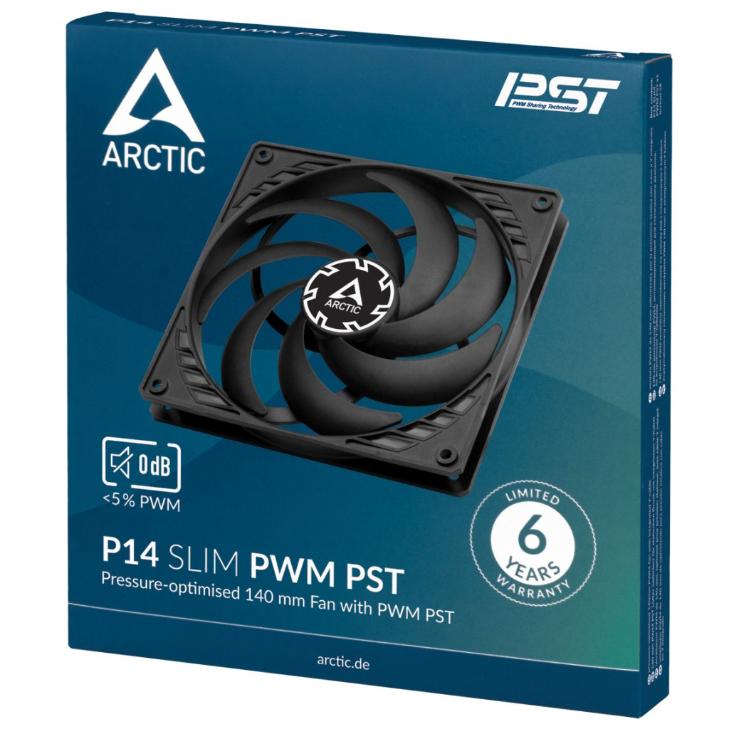 Кулер до корпусу Arctic P14 SLIM PWM PST (ACFAN00268A) - зображення 5