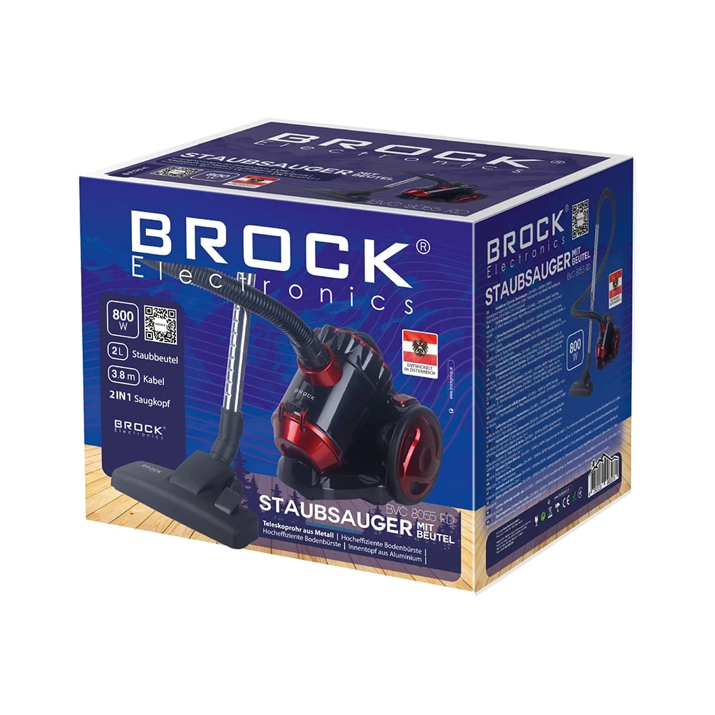 Пилосос Brock BVC 8055 RD - зображення 3