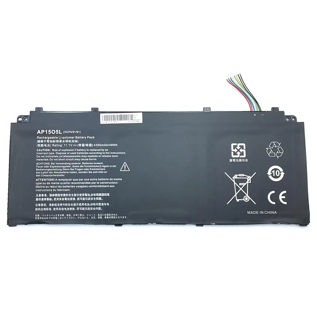 Акумулятор до ноутбука AlSoft Acer AP15O5L Aspire S5-371, 4670mAh (53.9Wh), 3cell, 11.55V, Li-ion (A47833) - зображення 1