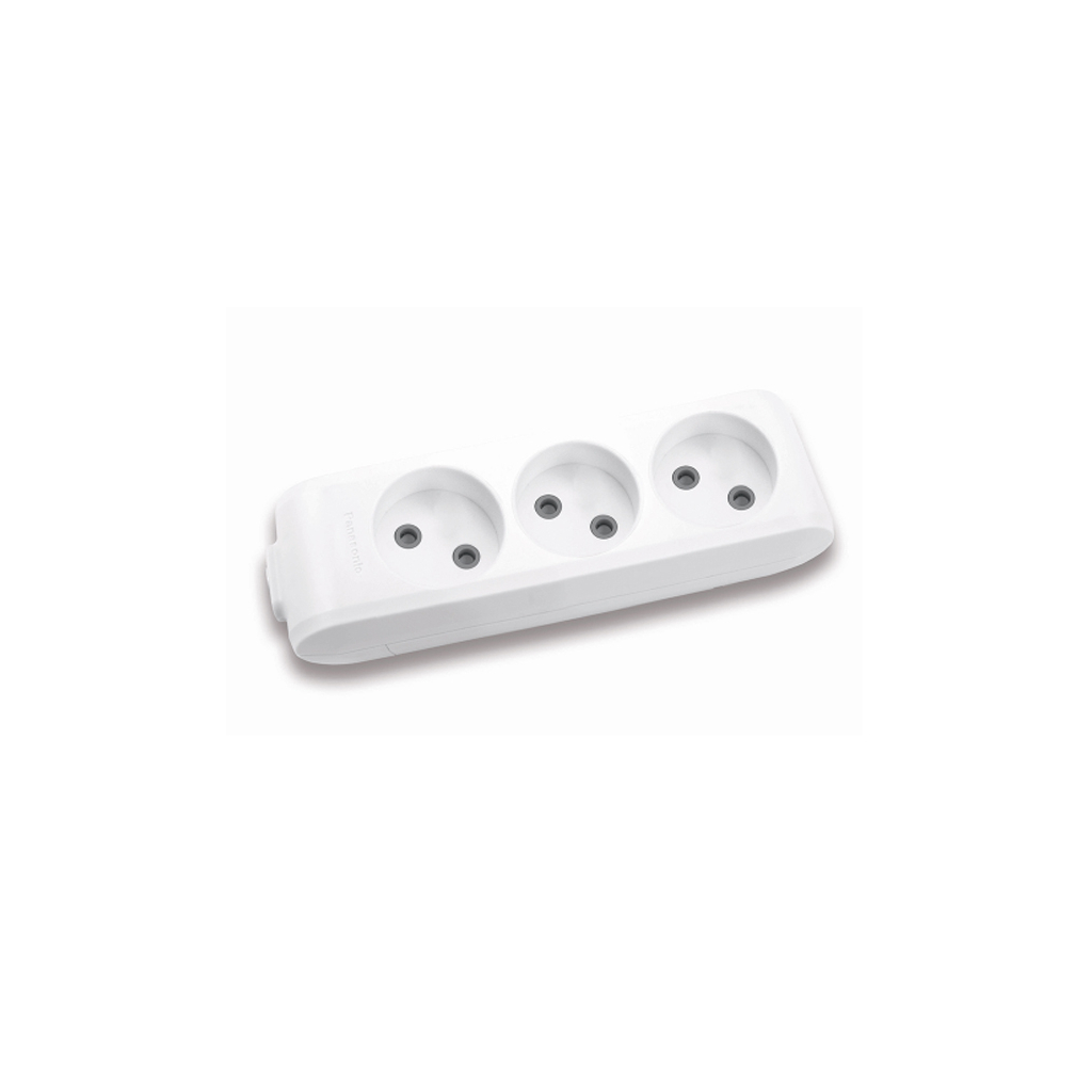 Колодка для подовжувача Panasonic X-tendia 3 гнізда grey (WLTB02302GR-UA) - зображення 1