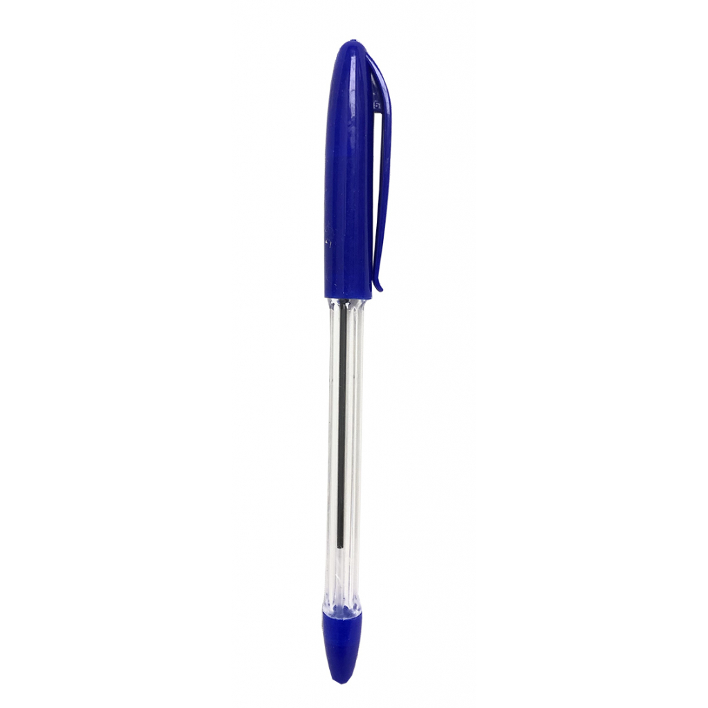 Ручка кулькова H-Tone 0,7 мм, з грипом, синя, уп. 50 шт (PEN-HT-JJ201307-BL) - зображення 1