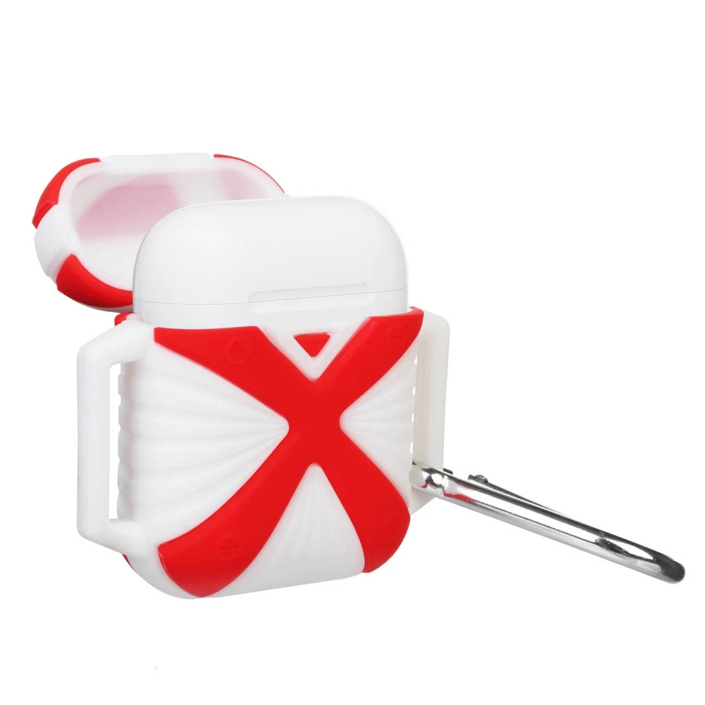 Чохол для навушників X-HuWei i-Smile для Apple AirPods IPH1443 Red+White (702334) - изображение 2