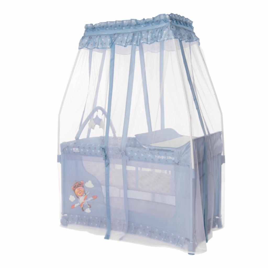 Дитячий манеж Lorelli MAGIC SLEEP blue advent - зображення 4